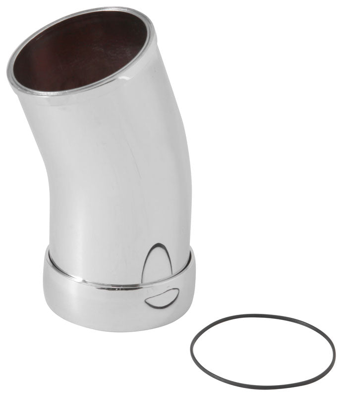 Universal-Intake-Elbow-Tube-(Abs)-WCollar-3In.-Od--22-Degree---Chrome