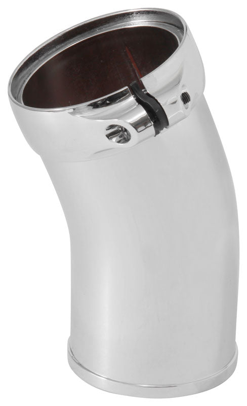 Universal-Intake-Elbow-Tube-(Abs)-WCollar-3In.-Od--22-Degree---Chrome
