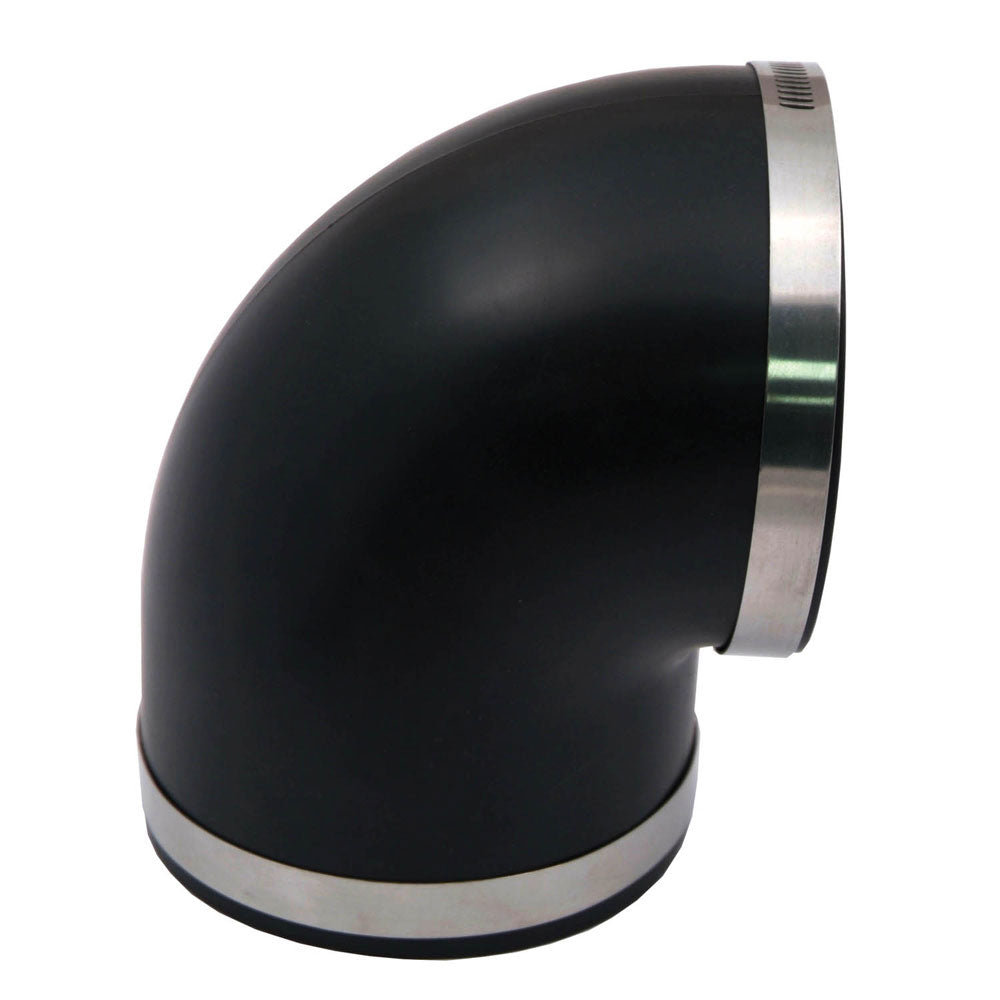 Cold-Air-Induction-Accessories-Intake-Boot;-90-Degree-Angle;-Black