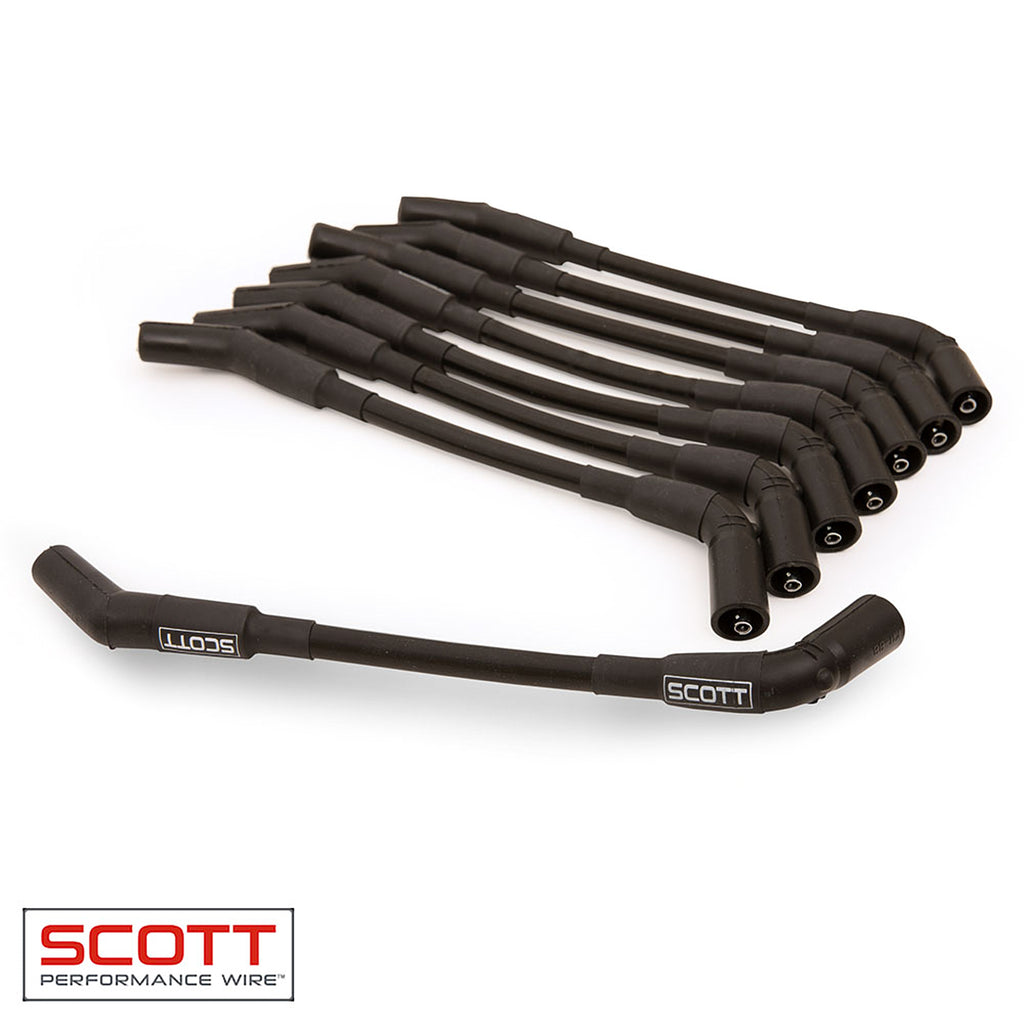 SCOTT PERFORMANCE CH-LS-T-1 GM LS Truck  Spark Plug Wire Set 45-Deg - Black