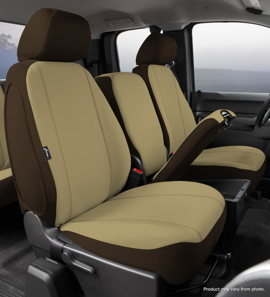 FIA SP89-42 TAUPE SP80 Series - Seat Protector Poly-Cotton Custom Fit Front Seat Cover - Taupe for Select Toyota Tundra