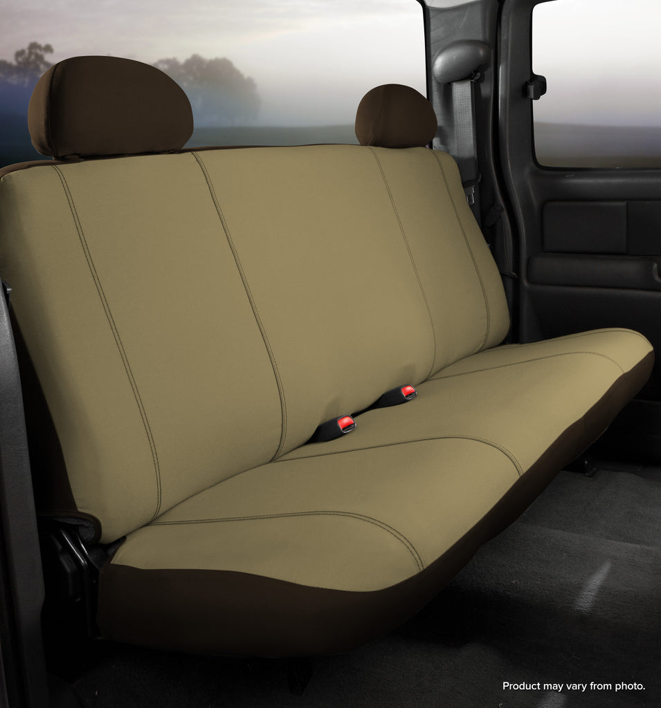 FIA SP82-40 TAUPE SP80 Series - Seat Protector Poly-Cotton Custom Fit Rear Seat Cover - Taupe for Select Dodge Ram 1500, Ram 1500, Ram Classic, Ram 2500, Ram