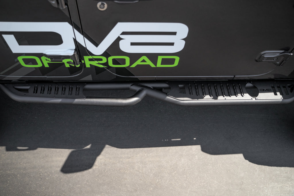DV8 Offroad SRJL-08 Jeep Wrangler JL OE Plus 4-Door Side Steps
