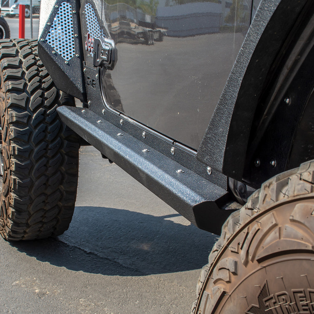 DV8 Offroad SRJL-26 Rock Slider with Rock Skin for Select Jeep Wrangler