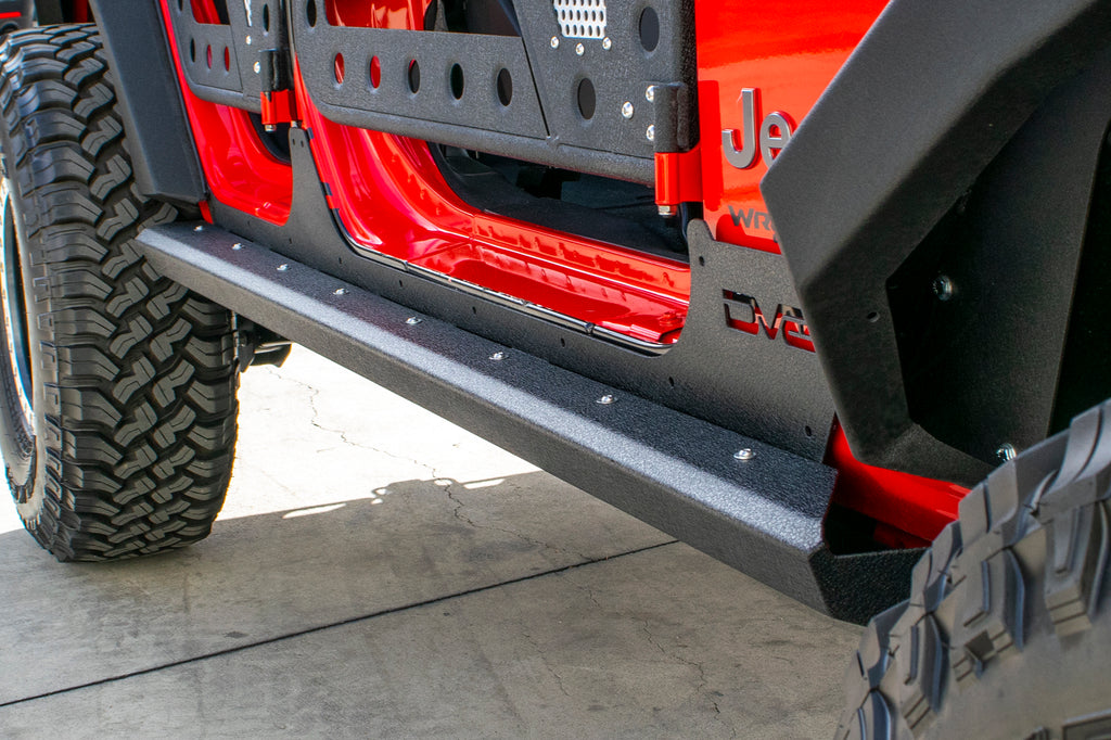 DV8 Offroad SRSOTB-13 Rock Slider with Rock Skin for Select Jeep Wrangler, Jeep Wrangler JK