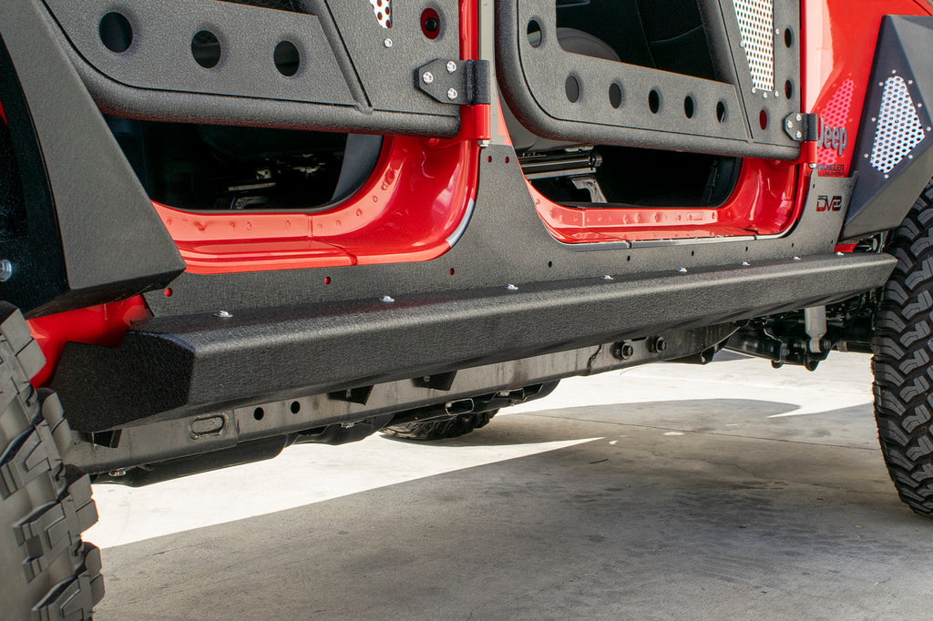 DV8 Offroad SRSOTB-13 Rock Slider with Rock Skin for Select Jeep Wrangler, Jeep Wrangler JK