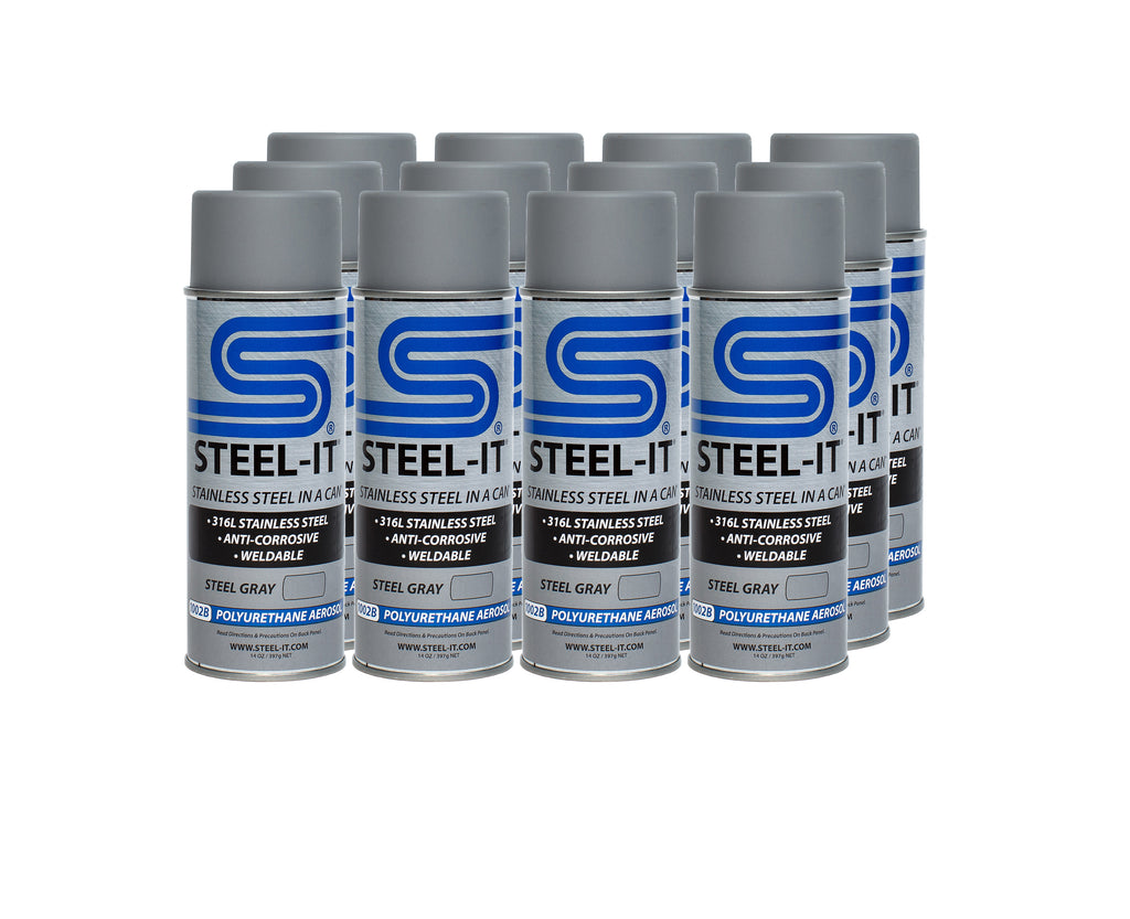 STEEL-IT CASE1002B Steel Gray Polyurethane Case 12 x 14oz Can