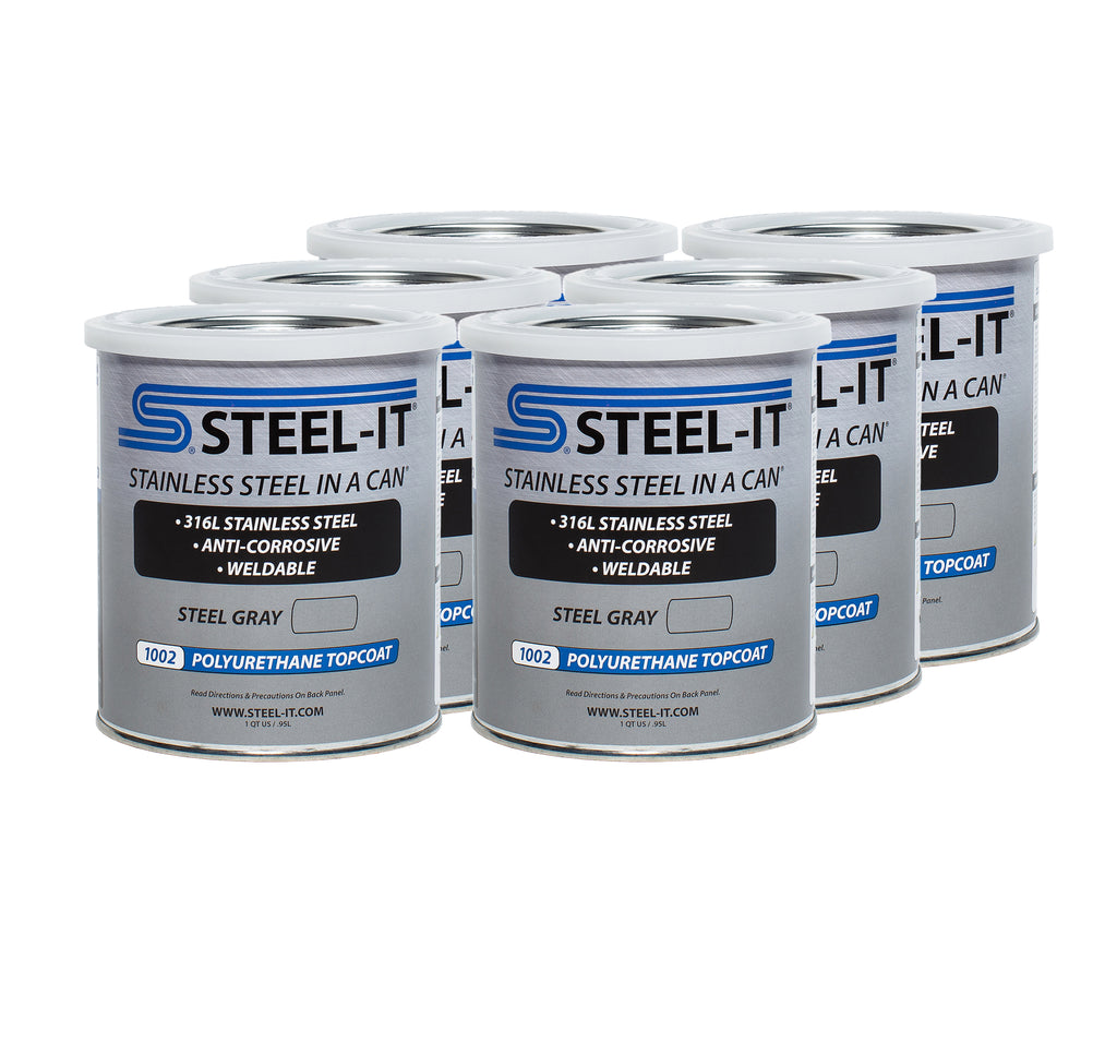 STEEL-IT CASE1002Q Steel Gray Polyurethane Case 6 x 1 Quart