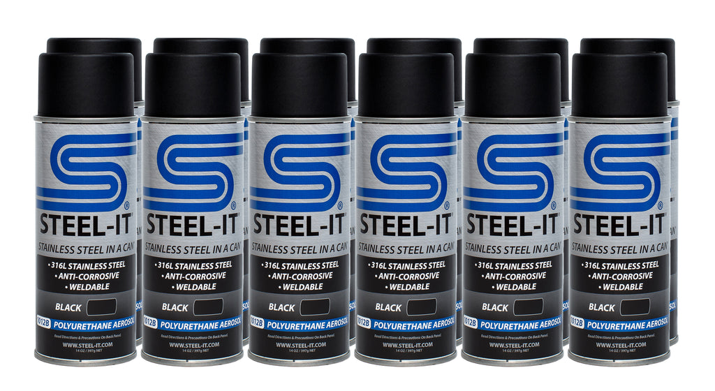 STEEL-IT CASE1012B Black Polyurethane Case 12 x 14oz Can