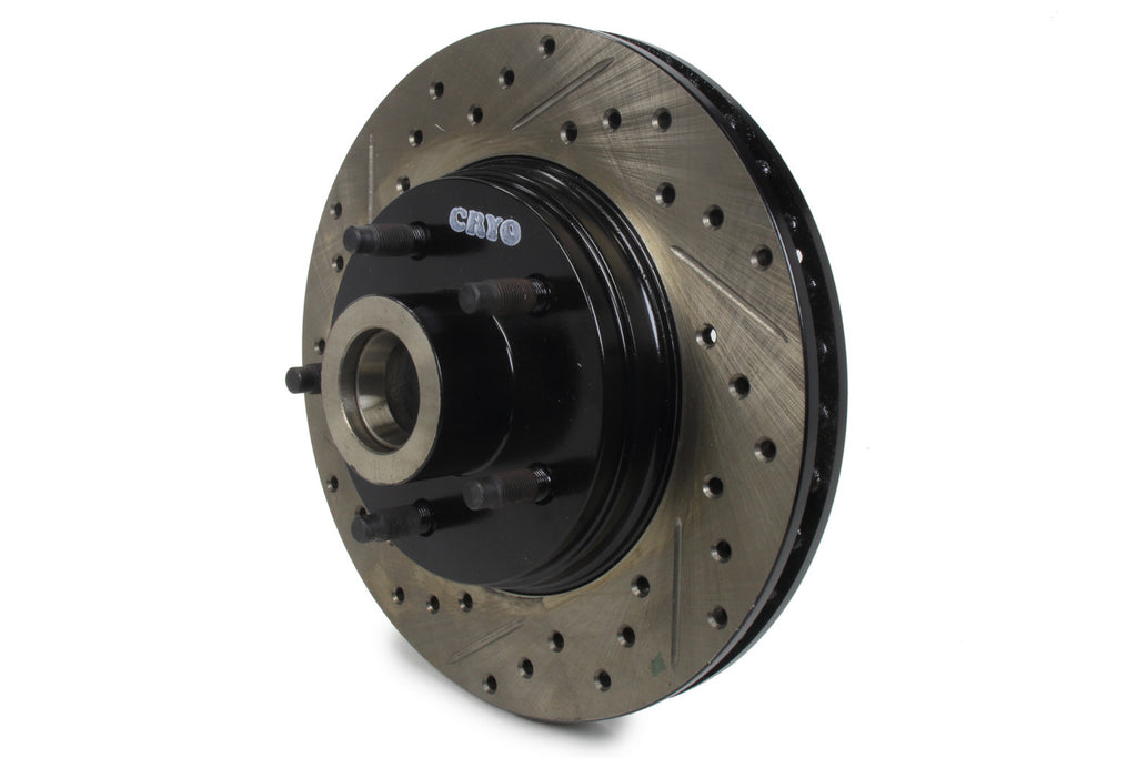 STOPTECH 127.61018CR Sport Cryo Drilled/Slott ed Brake Rotor; Front Ri
