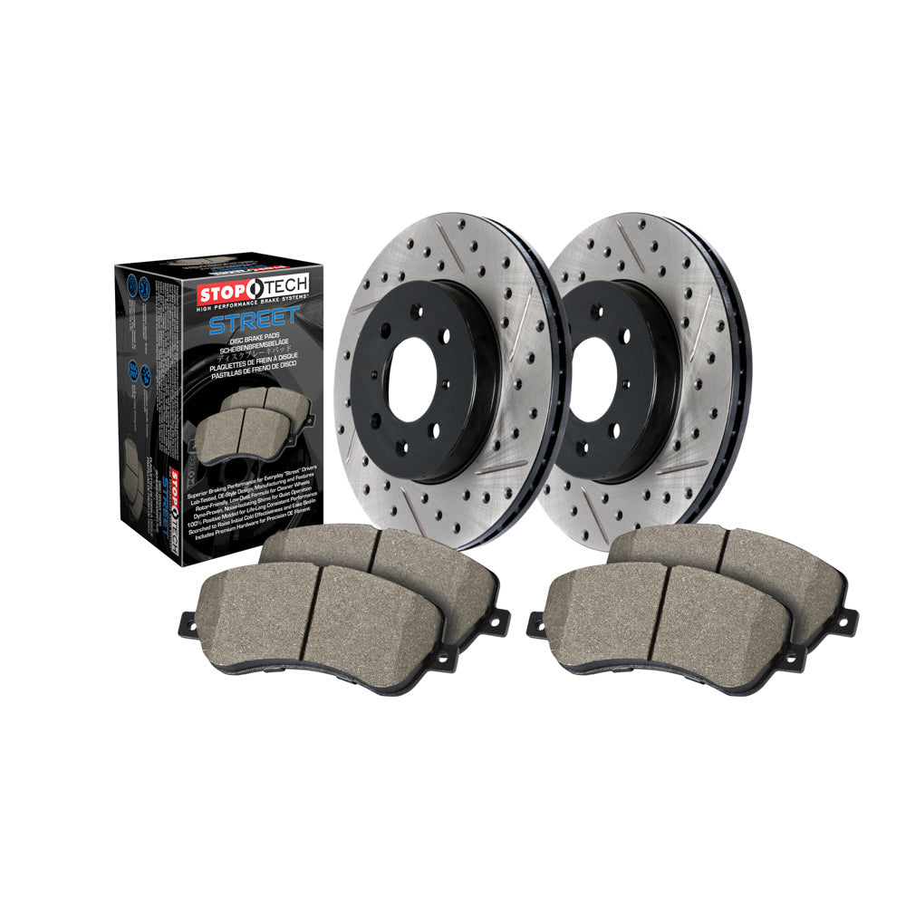 STOPTECH 938.62065 Street Axle Pack Drilled /Slotted Front