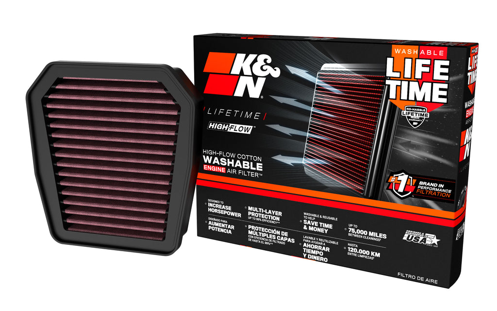 K&N SU-8023 Replacement Air Filter for Select Suzuki DL800 V-Strom 800, Suzuki DL800 V-Strom 800DE, Suzuki GSX-8R, Suzuki GSX-8S, Suzuki GSX-8T, Suzuki GSX-8TT