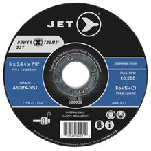 Load image into Gallery viewer, JET 500337 7 x 1/16 x 7/8 A46PX-SST POWER-XTREME SST T27 Cut-Off Wheel