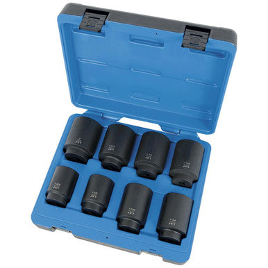 JET 610315 1/2" DR Deep SAE Impact Socket Set - 6 pt. - 8 pc