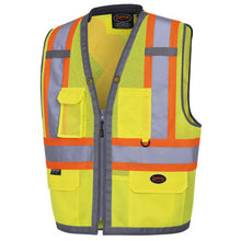 Load image into Gallery viewer, Pioneer V1010460-XL The Rock Hi-Vis Poly Mesh Surveyor's Vest - Zipper Closure - Hi-Vis Yellow/Green - XL