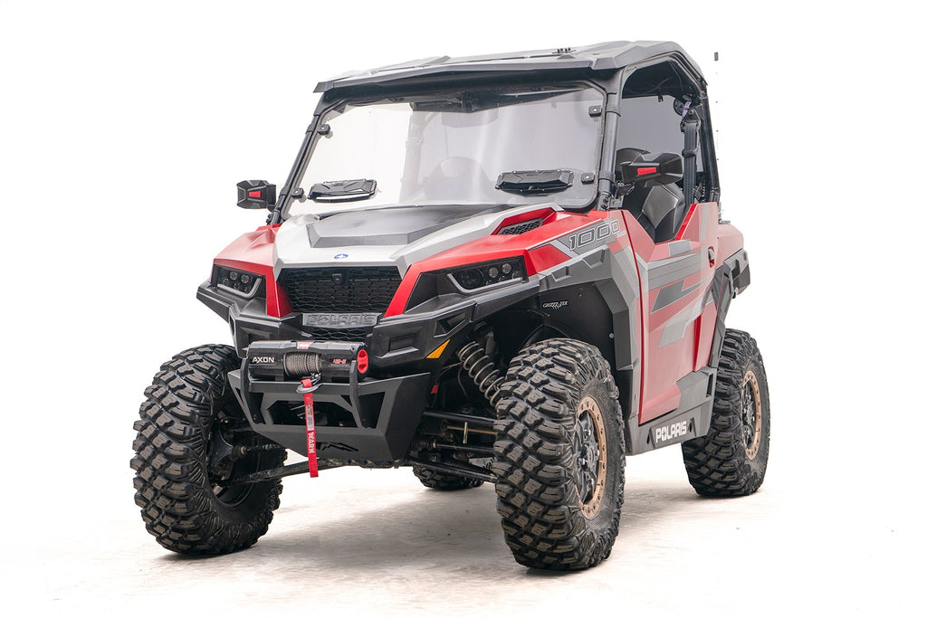 Fab Fours SXFB-1250-B SXS Winch Bumper for Select Polaris General 1000, Polaris General Deluxe, Polaris General Deluxe Ride Command Edition, Polaris General EPS, Polaris General EPS Deluxe, Polaris General EPS Hunter Edition, Polaris General EPS Limited