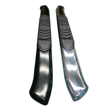 Load image into Gallery viewer, Sample-Of-5-In-Oval-Bent-Pol-Stain-Steel-And-Black-Side-Bars-And-Display-Rack