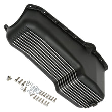 Load image into Gallery viewer, Sb-Chevy-283-350-(55-79)-Finned-Aluminum-Engine-Oil-Pan--Black-Finish