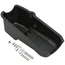 Load image into Gallery viewer, Sb-Chevy-283-350-(55-79)-Finned-Aluminum-Engine-Oil-Pan--Black-Finish