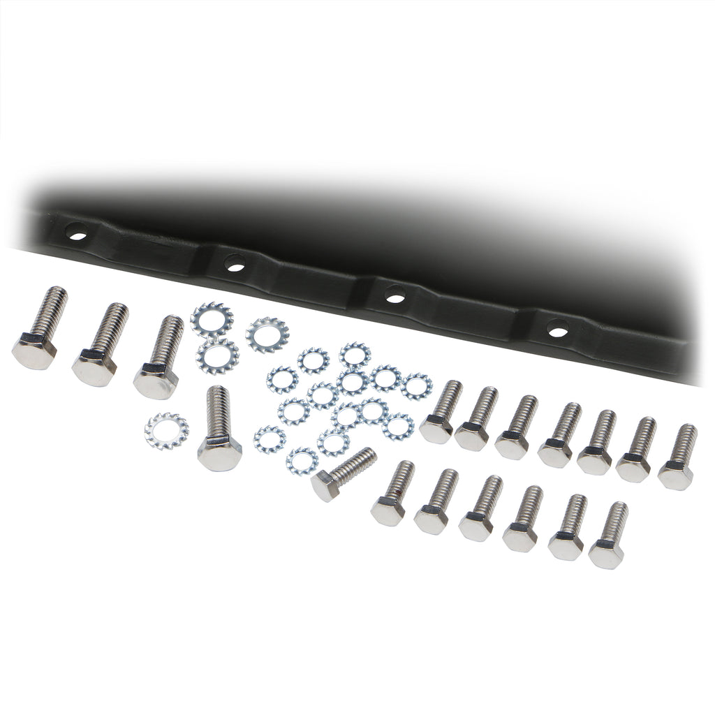 Sb-Chevy-283-350-(55-79)-Finned-Aluminum-Engine-Oil-Pan--Black-Finish