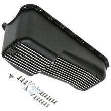 Load image into Gallery viewer, Sb-Chevy-283-350-(55-79)-Finned-Aluminum-Engine-Oil-Pan--Black-Finish