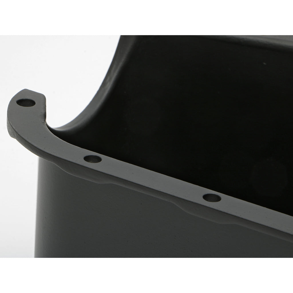Sb-Chevy-283-350-(55-79)-Finned-Aluminum-Engine-Oil-Pan--Black-Finish