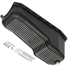 Load image into Gallery viewer, Sb-Chevy-305-350-(80-85)-Finned-Aluminum-Engine-Oil-Pan--Black-Finish