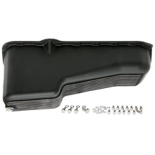 Load image into Gallery viewer, Sb-Chevy-305-350-(80-85)-Finned-Aluminum-Engine-Oil-Pan--Black-Finish