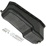 Trans-Dapt 7426 SB CHEVY 305-350 ('80-85) FINNED ALUMINUM ENGINE OIL PAN- BLACK FINISH
