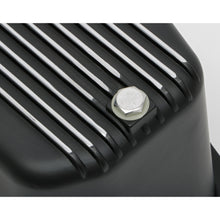 Load image into Gallery viewer, Sb-Chevy-305-350-(80-85)-Finned-Aluminum-Engine-Oil-Pan--Black-Finish