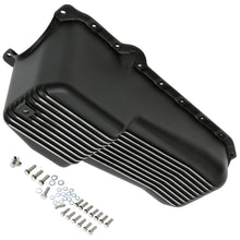 Load image into Gallery viewer, Sb-Chevy-305-350-(86-00)-Finned-Aluminum-Engine-Oil-Pan--Black-Finish