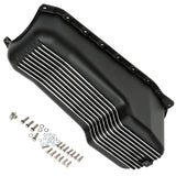 Trans-Dapt 7425 SB CHEVY 305-350 ('86-00) FINNED ALUMINUM ENGINE OIL PAN- BLACK FINISH