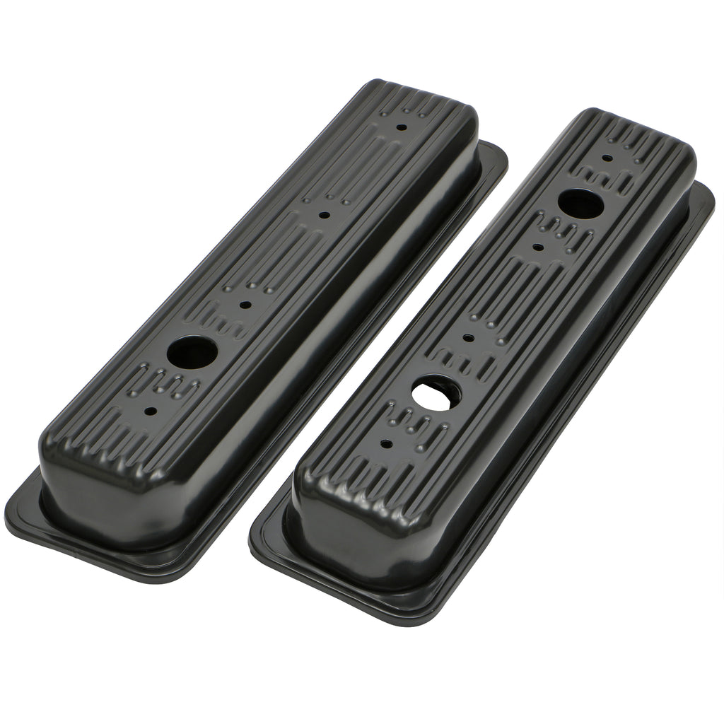 Sb-Chevy-5.0-5.7L-Steel-Valve-Covers-(Trucks-Only)--Black-Finish