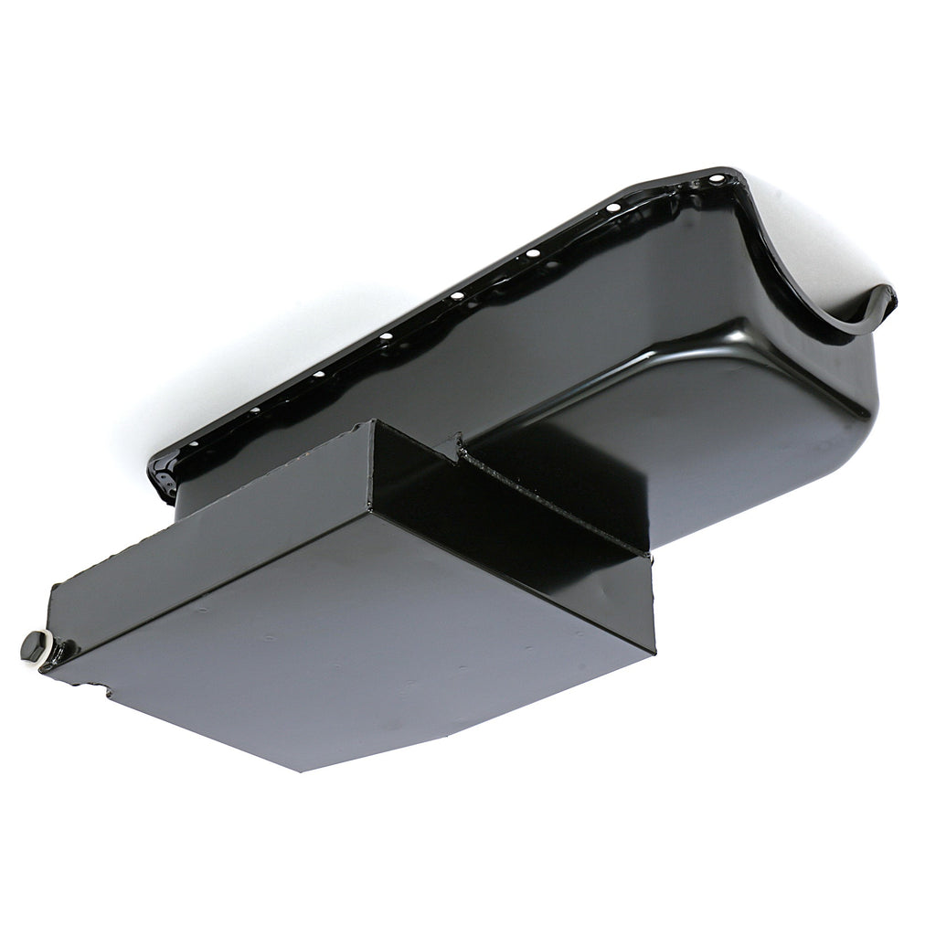 Sb-Chevy-(55-79)-Claimer-Oil-Pan-283-400-8Qt-Drivers-Side-Dipstick--Black