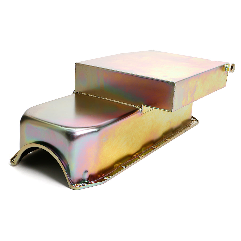 Sb-Chevy-(55-79)-Claimer-Oil-Pan-283-400;-8Qt;-Drivers-Side-Dipstick--Zinc