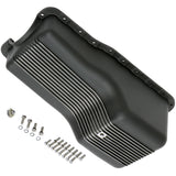 Trans-Dapt 7427 SB FORD 260-302W ('62-82) FINNED ALUMINUM ENGINE OIL PAN- BLACK FINISH