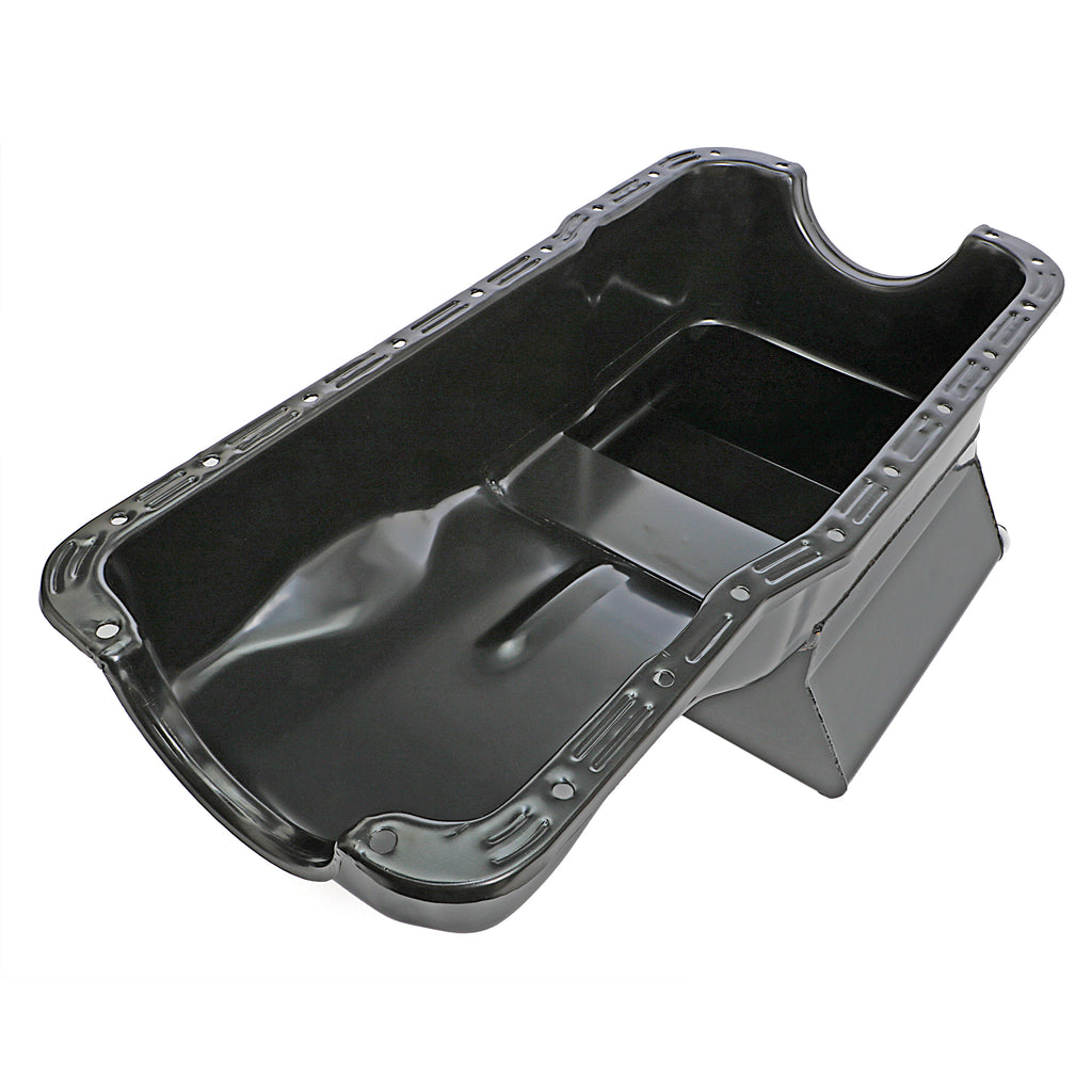 Sb-Ford-Oil-Pan-1965-1987-260-289-302-7Qt-Front-Sump-Black