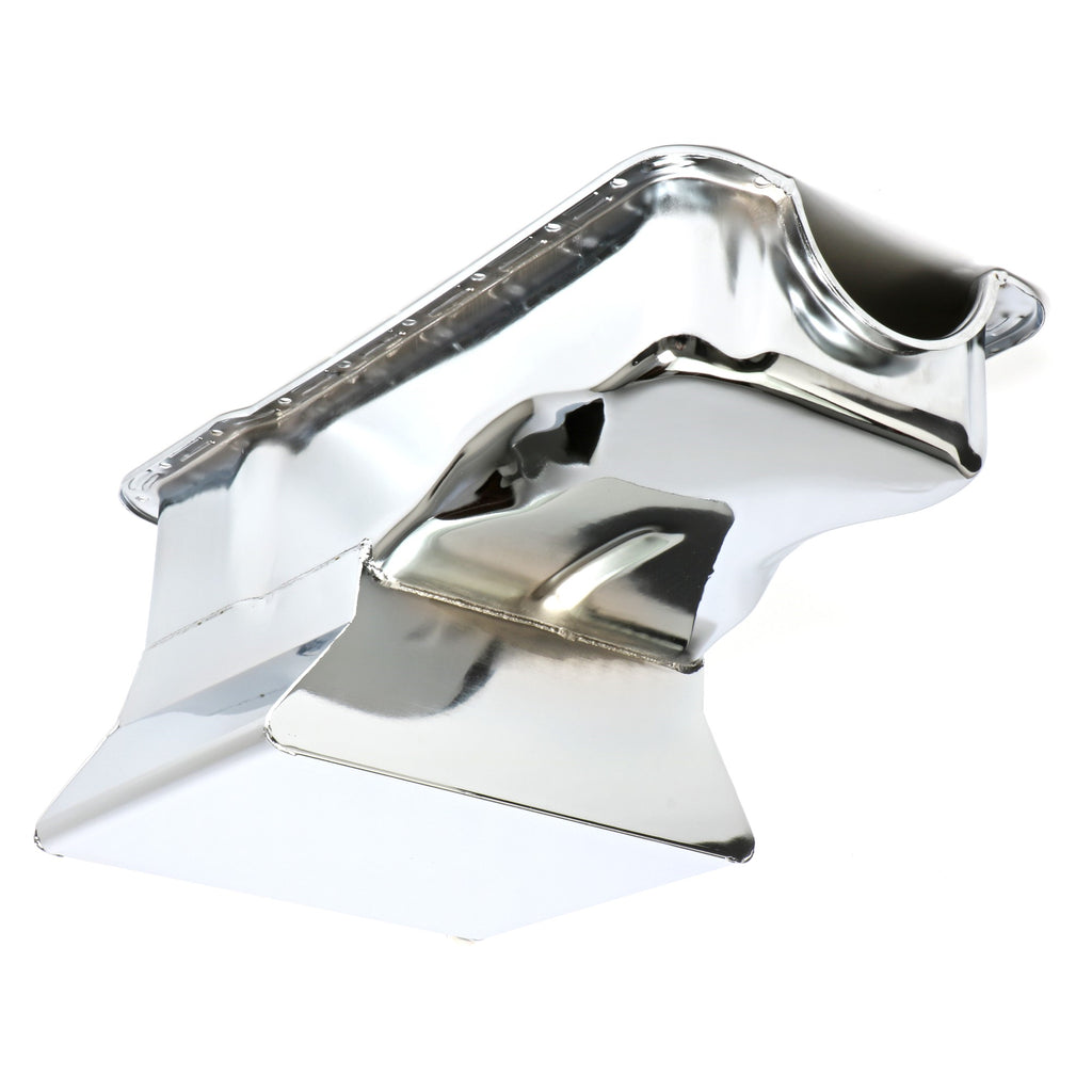 Sb-Ford-Oil-Pan-1965-1987-260-289-302-7Qt-Front-Sump-Chrome