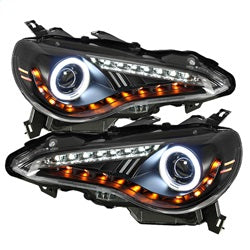 Scion-Frs-12-14-Projector-Headlights-Ccfl-Halo-Drl-Led-Black-Pro-Yd-Sfrs12-Ccfl-Bk