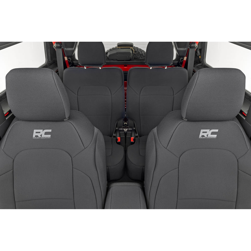 Seat-Covers-Bucket-Seats-Front-Row-And-Rear-Row-Ford-Bronco-2-Door-(21-23)-Rough-Country
