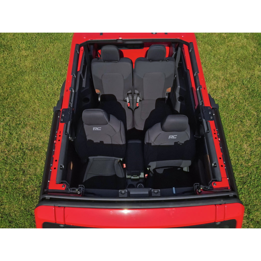 Seat-Covers-Bucket-Seats-Front-Row-And-Rear-Row-Ford-Bronco-2-Door-(21-23)-Rough-Country