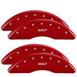 MGP 10249SMGPRD Set of 4: Red finish, Silver