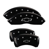 MGP 14235SBOWBK Set of 4: Black finish, Silver Bowtie