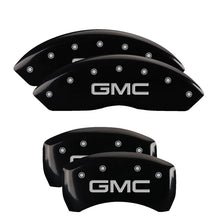 Load image into Gallery viewer, Set-Of-4-Caliper-Covers-Engraved-Front-And-Rear-Gmc-Black-Powder-Coat-Finish