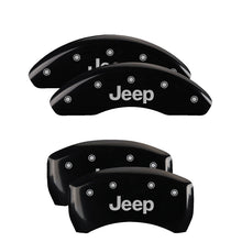 Load image into Gallery viewer, Set-Of-4-Caliper-Covers-Engraved-Front-And-Rear-Jeep-Black-Powder-Coat-Finish