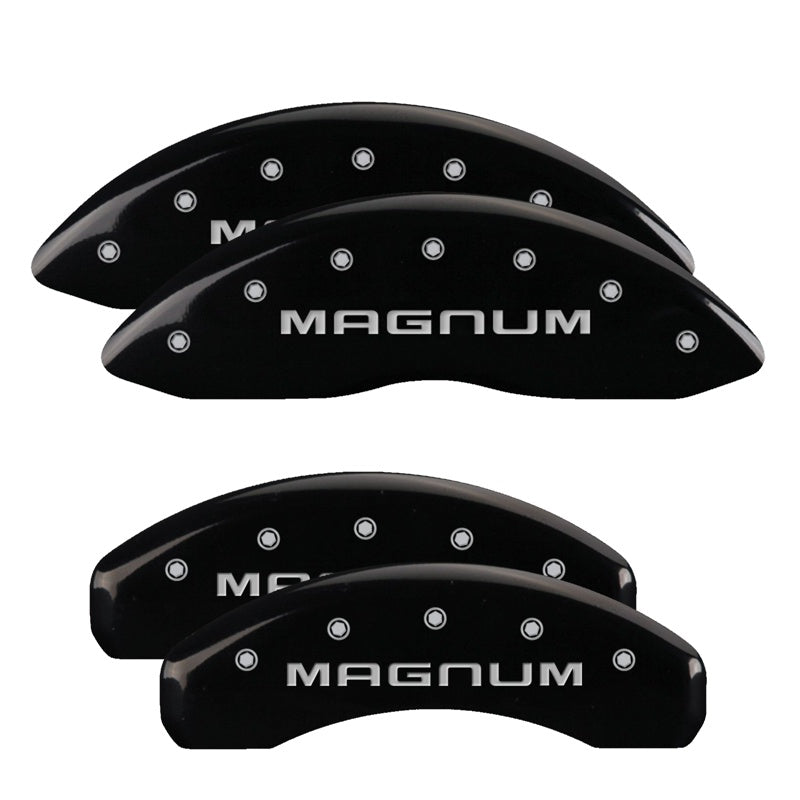 Set-Of-4-Caliper-Covers-Engraved-Front-And-Rear-Magnum-Black-Powder-Coat-Fini