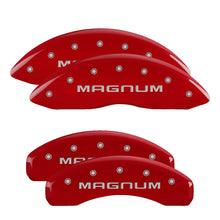 Load image into Gallery viewer, Set-Of-4-Caliper-Covers-Engraved-Front-And-Rear-Magnum-Red-Powder-Coat-Finish