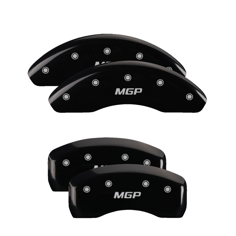 Set-Of-4-Caliper-Covers-Engraved-Front-And-Rear-Mgp-Black-Powder-Coat-Finish