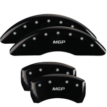 Load image into Gallery viewer, Set-Of-4-Caliper-Covers-Engraved-Front-And-Rear-Mgp-Black-Powder-Coat-Finish