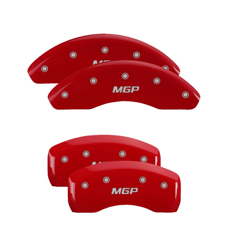 Set-Of-4-Caliper-Covers-Engraved-Front-And-Rear-Mgp-Red-Powder-Coat-Finish-S